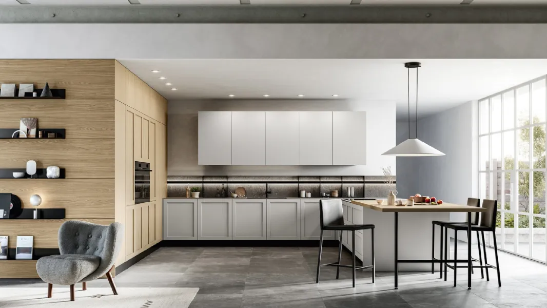 Cucina Moderna angolare in Pet e laminato Alma di Arredo3