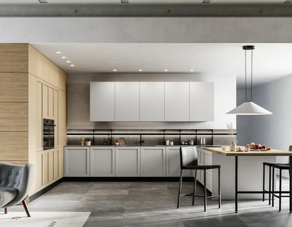 Cucina Moderna con penisola Alma 02 in pet e laminato di Arredo3