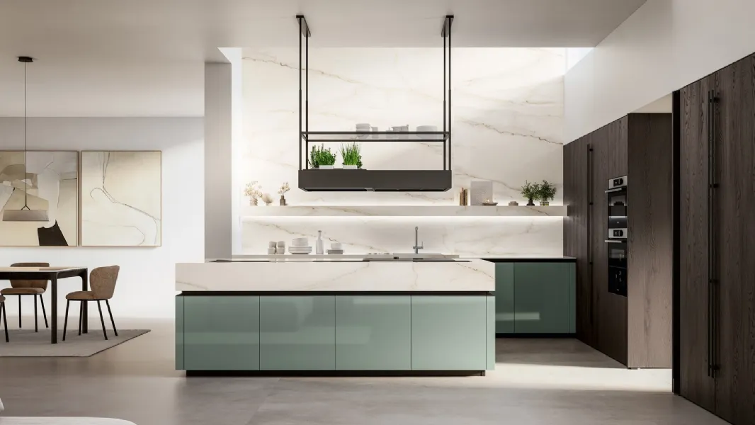 Cucina Moderna con isola Time 02 di Arredo3