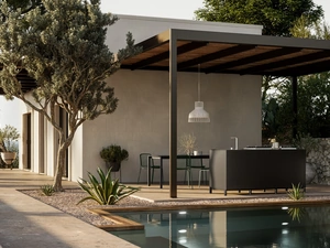 Cucina Moderna in alluminio per esterno Aura 03 di Arredo3