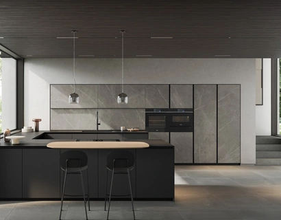 Cucina Moderna con penisola Glass 04 di Arredo3