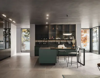 Cucina Moderna Kalì 04 con penisola di Arredo3