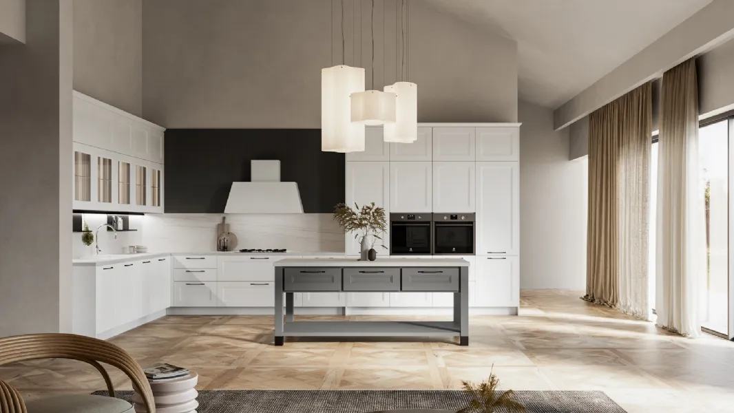 Cucina Moderna angolare Meg in polimerico di Arredo3