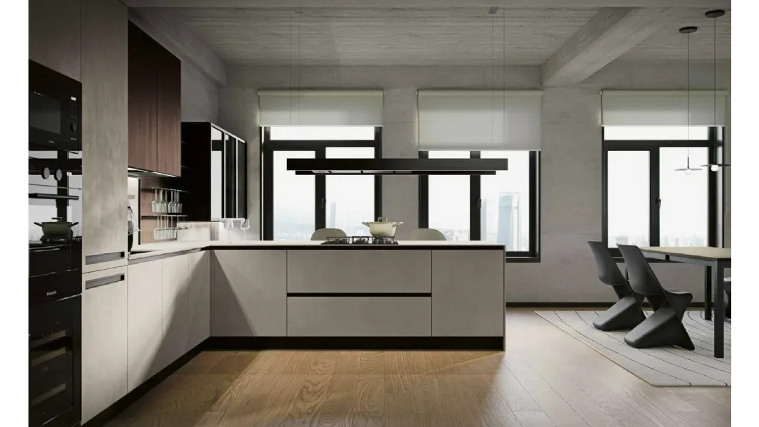 Cucina Moderna con penisola MK10 di Gentili Cucine