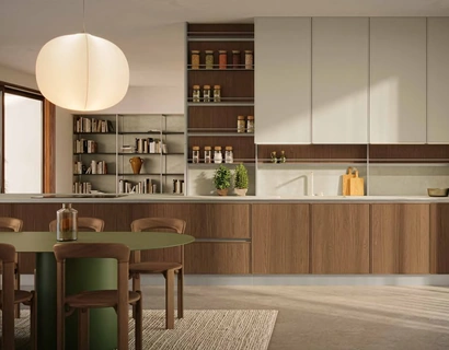 Cucina Moderna lineare MK02 in legno e laccato di Gentili Cucine