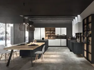 Cucina Moderna con isola Time 02 in melaminico di Gentili Cucine