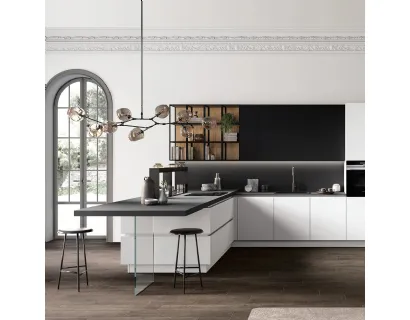 Cucina Moderna Time 07 con penisola di Arredo3