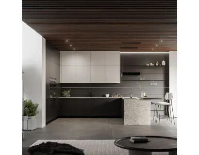Cucina Moderna Wega 01 con penisola di Arredo3