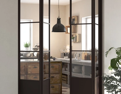 Porta per interni a libro Factory T4 Total Brown di Foa