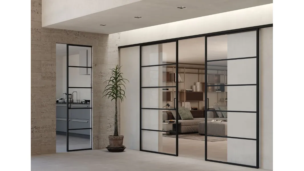 Porta per interni scorrevole Factory T5 di Foa