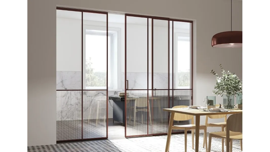 Porta per interni scorrevole Factory TV2 di Foa