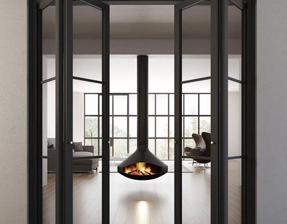 Porta per interni a libro Flat F3 in legno laccato e vetro di Foa