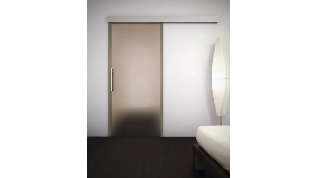 Porta per interni scorrevole Sinthesy Light Laccato Alluminio di Foa