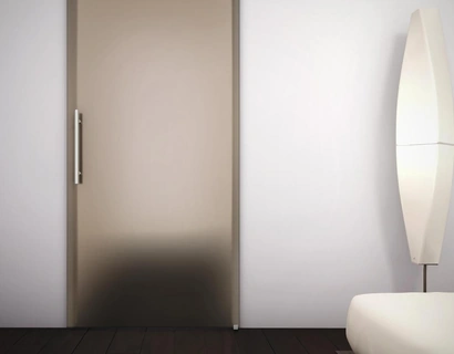 Porta per interni scorrevole Sinthesy Light Laccato Alluminio di Foa