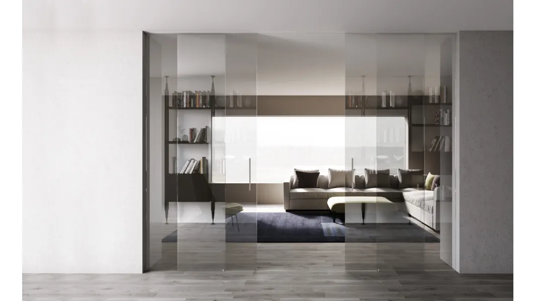 Porta per interni scorrevole Space Supersilver di Foa