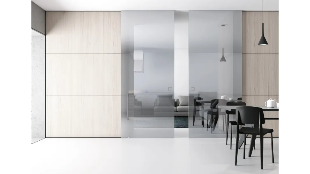 Porta per interni scorrevole Space Supersilver di Foa