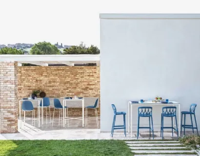 Tavolo da giardino Moon Alto Outdoor in SuperCeramica di Bontempi
