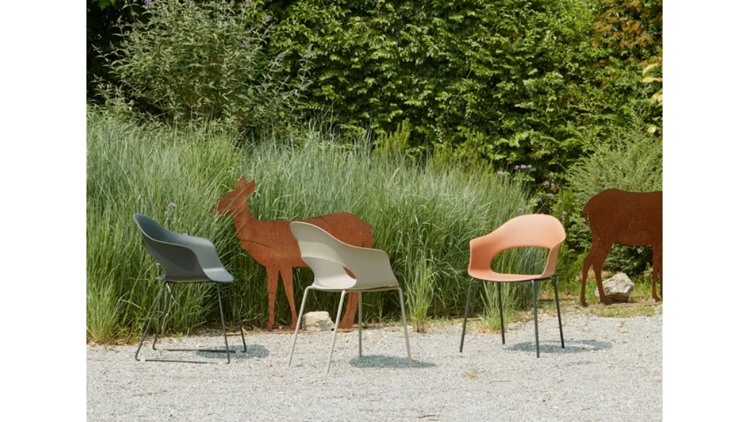 Sedia per esterno in tecnopolimero e metallo Lady B di Scab Design